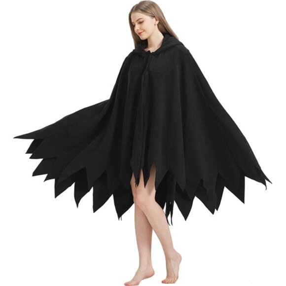 Mothman Costume Mothman Cosplay Hooded Cape Halloween Costume for Women and Men - Picture 6 of 7